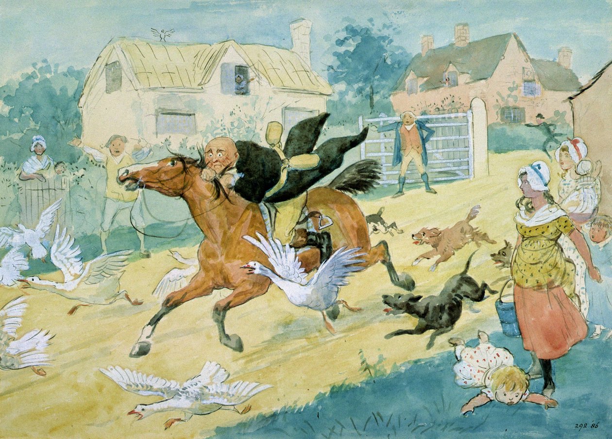 John Gilpin jede do Edmontonu od Randolph Caldecott