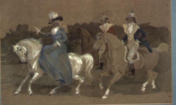 Jeď s kohoutem na koni do Banbury Cross a farmář šel klusat na své Šedé klisně od Randolph Caldecott