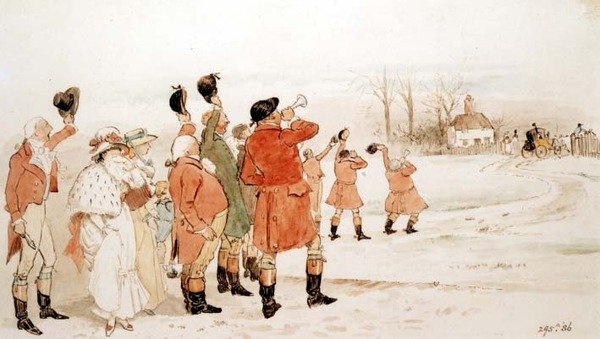 Loučení s nevěstou, akvarel od Randolph Caldecott
