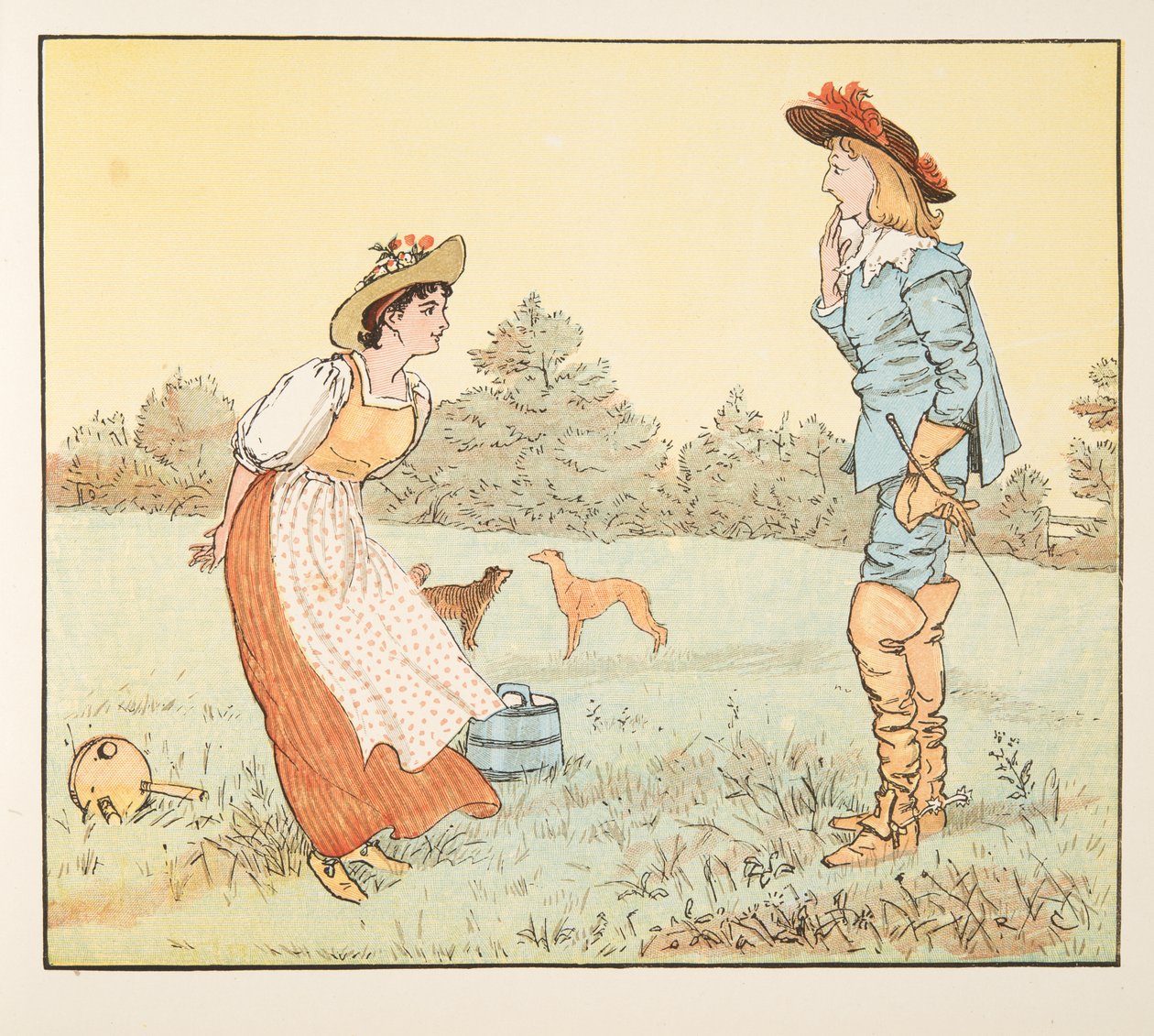 "Pak si tě nemůžu vzít, má Pretty Maid!", z The Hey Diddle Diddle Picture Book, pub.1882 od Randolph Caldecott