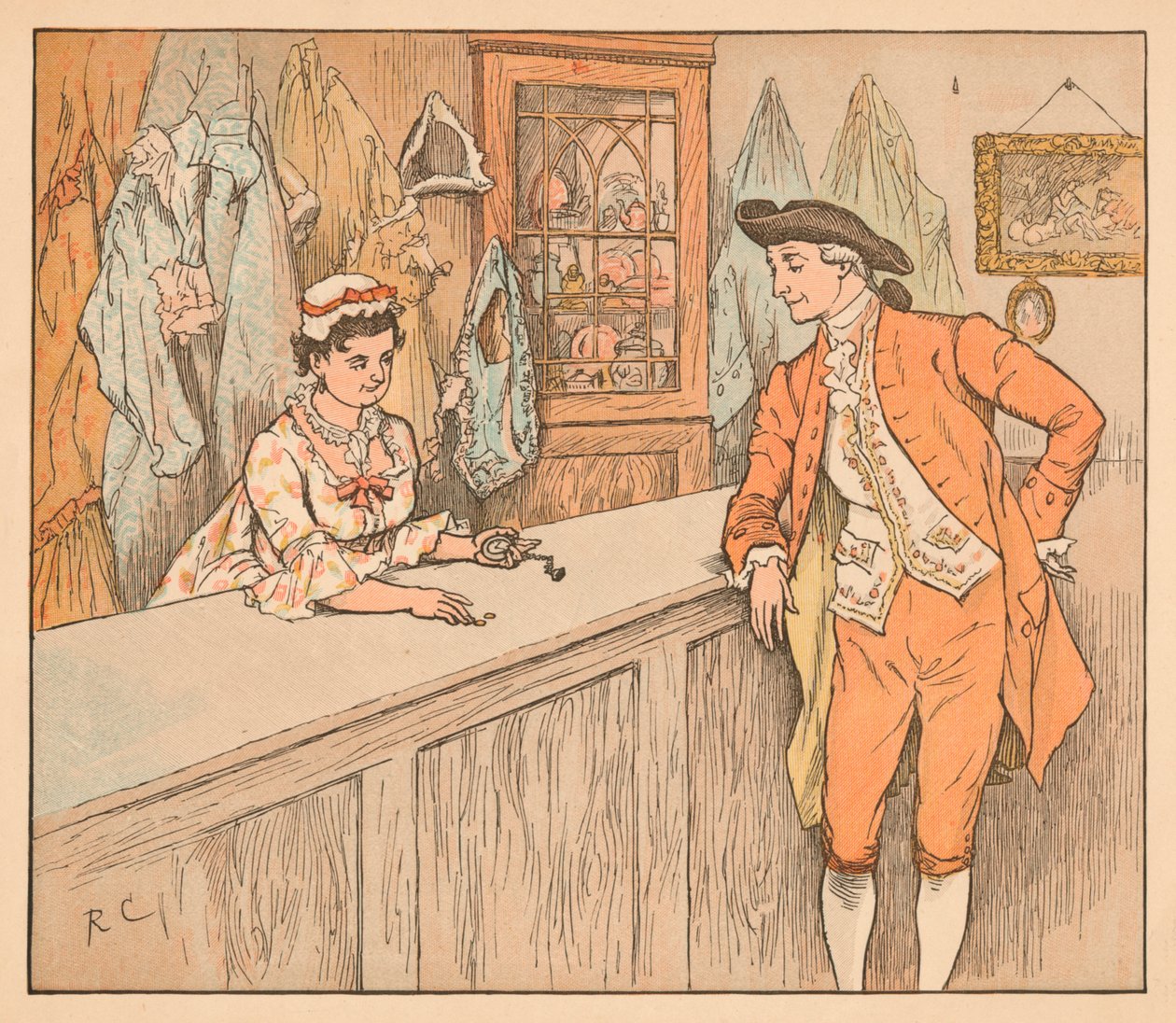 Zákazník v zastavárně, c1885, 1934. od Randolph Caldecott