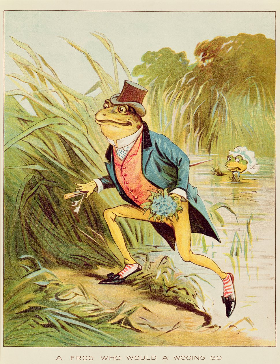Ilustrace z filmu „Žába, kterou by chtěl jít“ od Randolph Caldecott