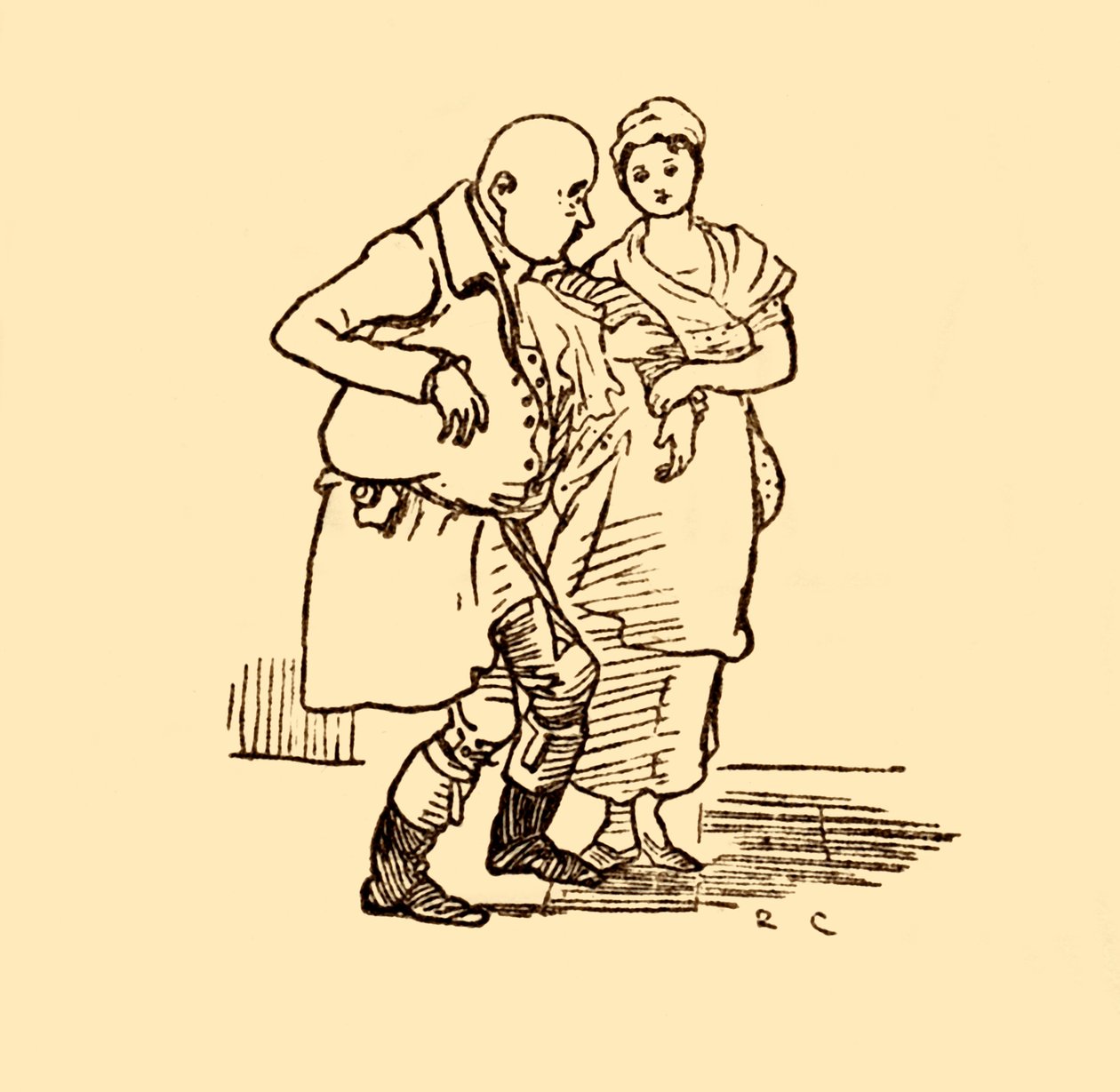 John Gilpin přichází znovu bez klobouku a paruky, 1878, c1918. od Randolph Caldecott