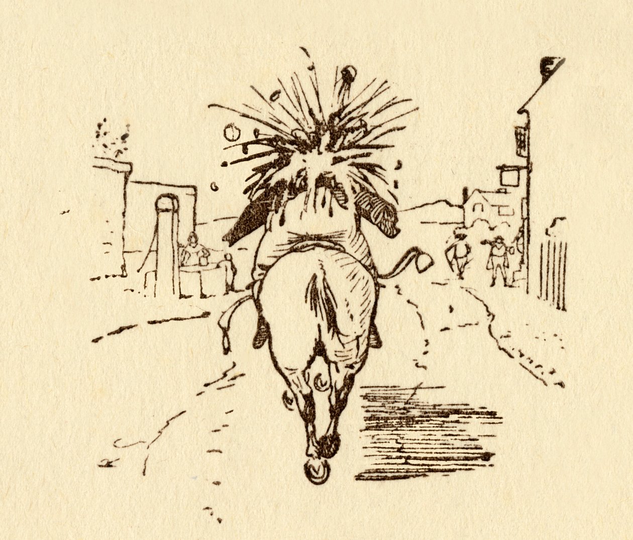 John Gilpins víno láhve explodují, 1878, C1918. od Randolph Caldecott