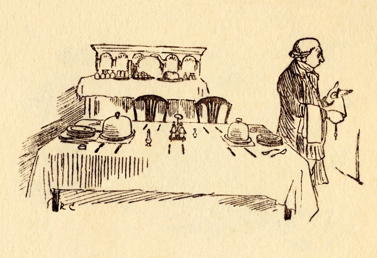 Prostřený stůl v Bell Inn v Edmontonu, 1878, c1918. od Randolph Caldecott