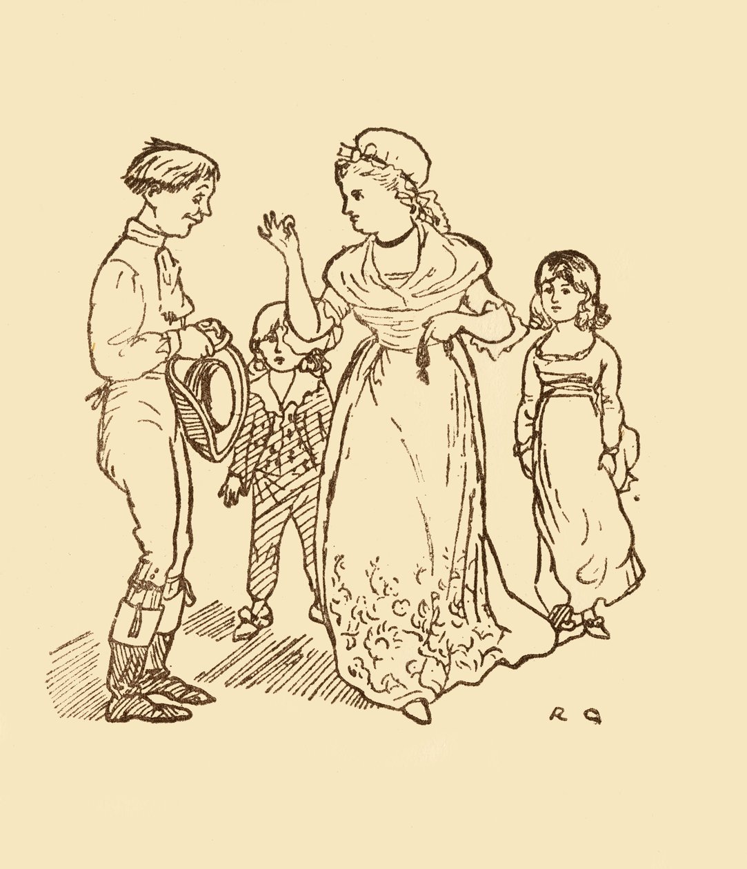Paní Gilpinová zaplatí pošťákovi, aby našel jejího manžela, 1878, c1918. od Randolph Caldecott