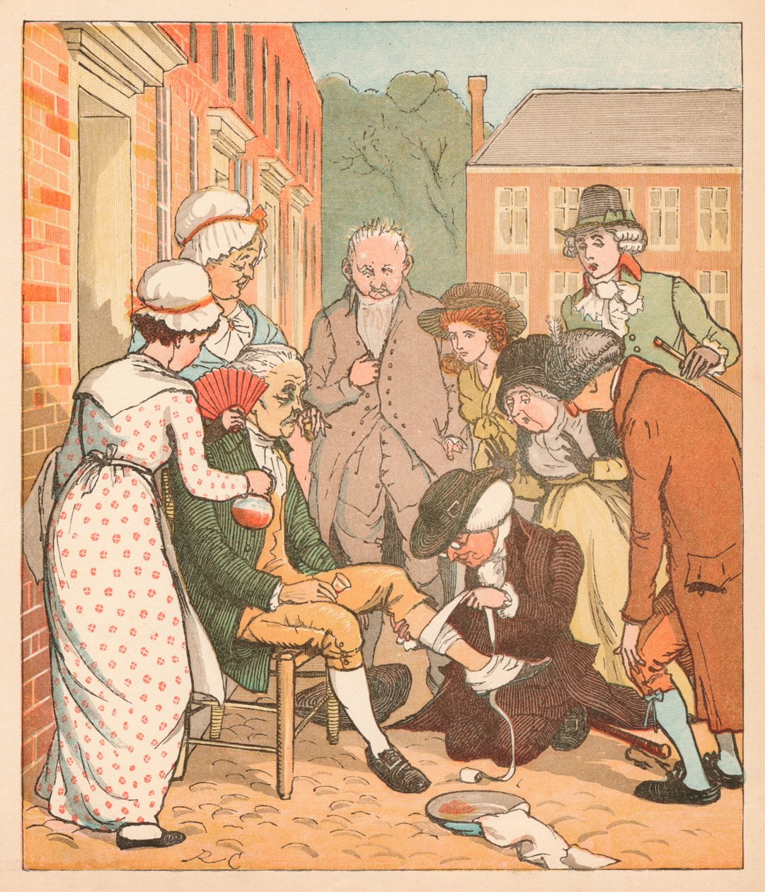 Sousedé oblékají dobrého muže z Islingtons, c1879. od Randolph Caldecott