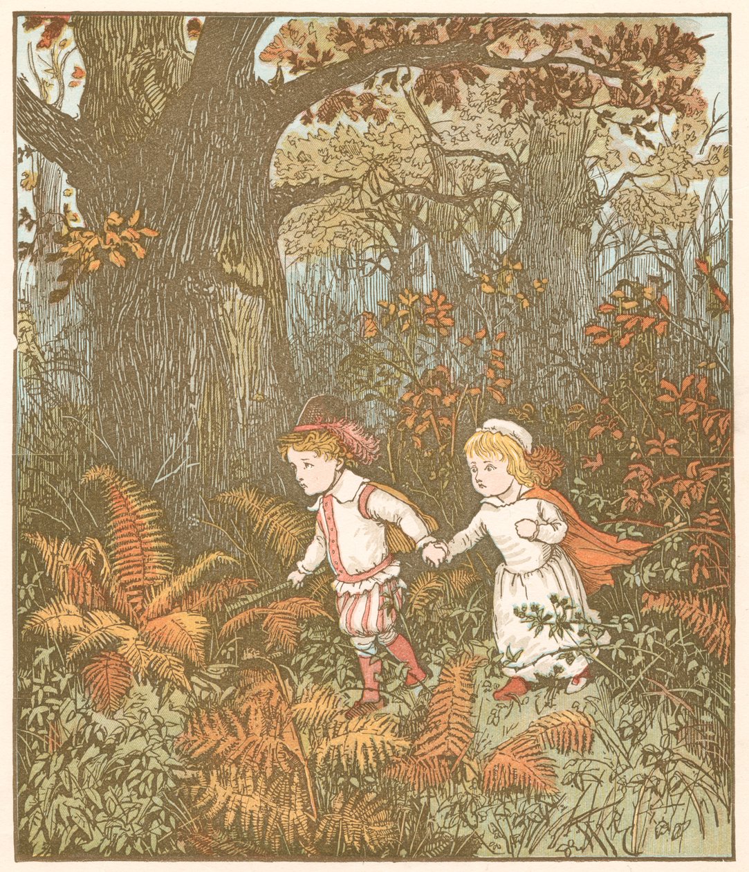 Scéna z The Babes Children in the Wood, 1878 od Randolph Caldecott