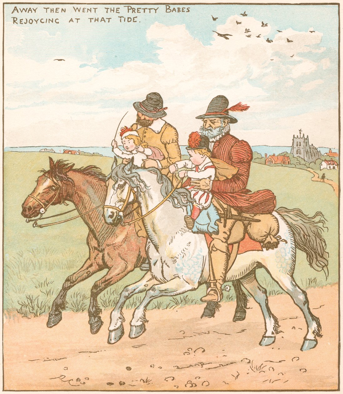 Scéna z The Babes in the Wood, 1878 od Randolph Caldecott