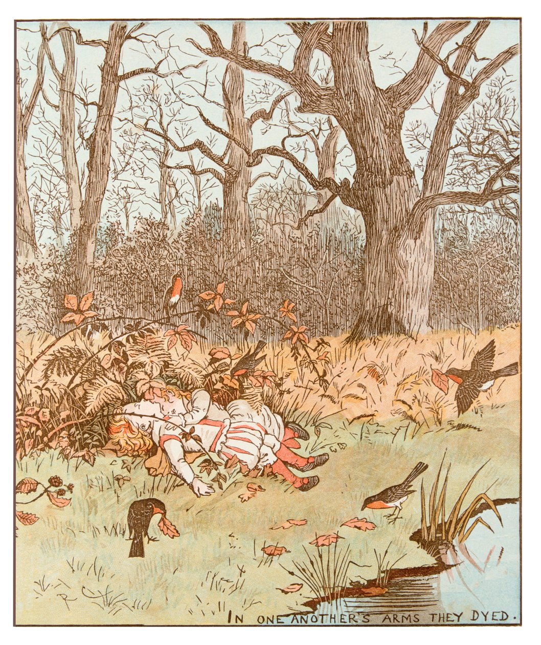 Scéna z The Babes in the Wood, 1878 od Randolph Caldecott