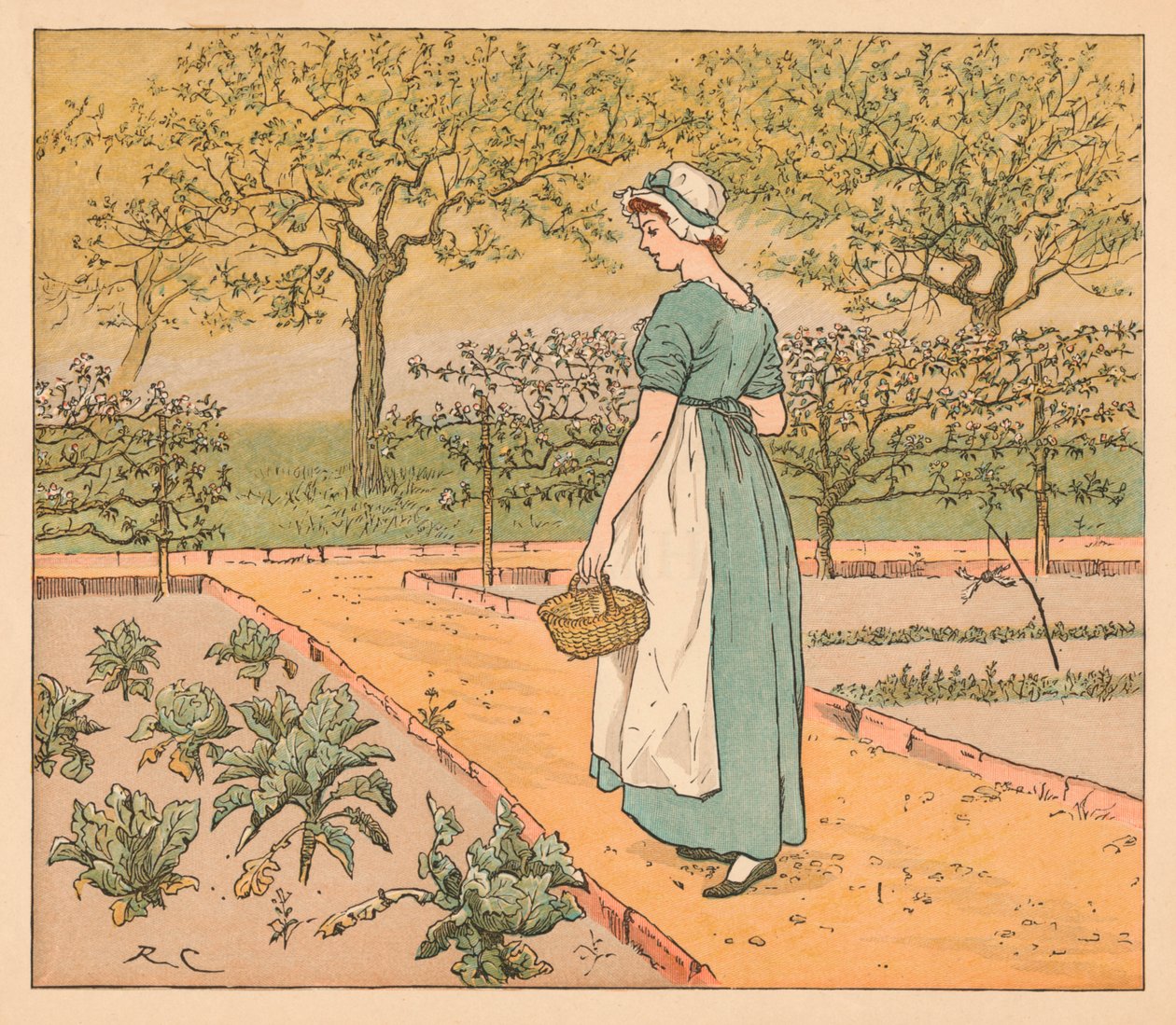 Šla tedy do zahrady, c1885, 1934. od Randolph Caldecott