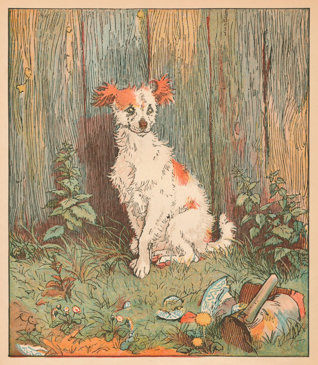 Toulavý pes se spřátelil s dobrým mužem z Islingtonu, c1879. od Randolph Caldecott