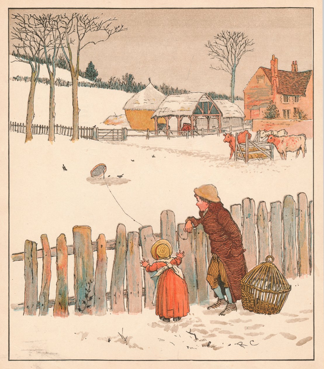 Ptačí past, polovina konce 19. století. od Randolph Caldecott