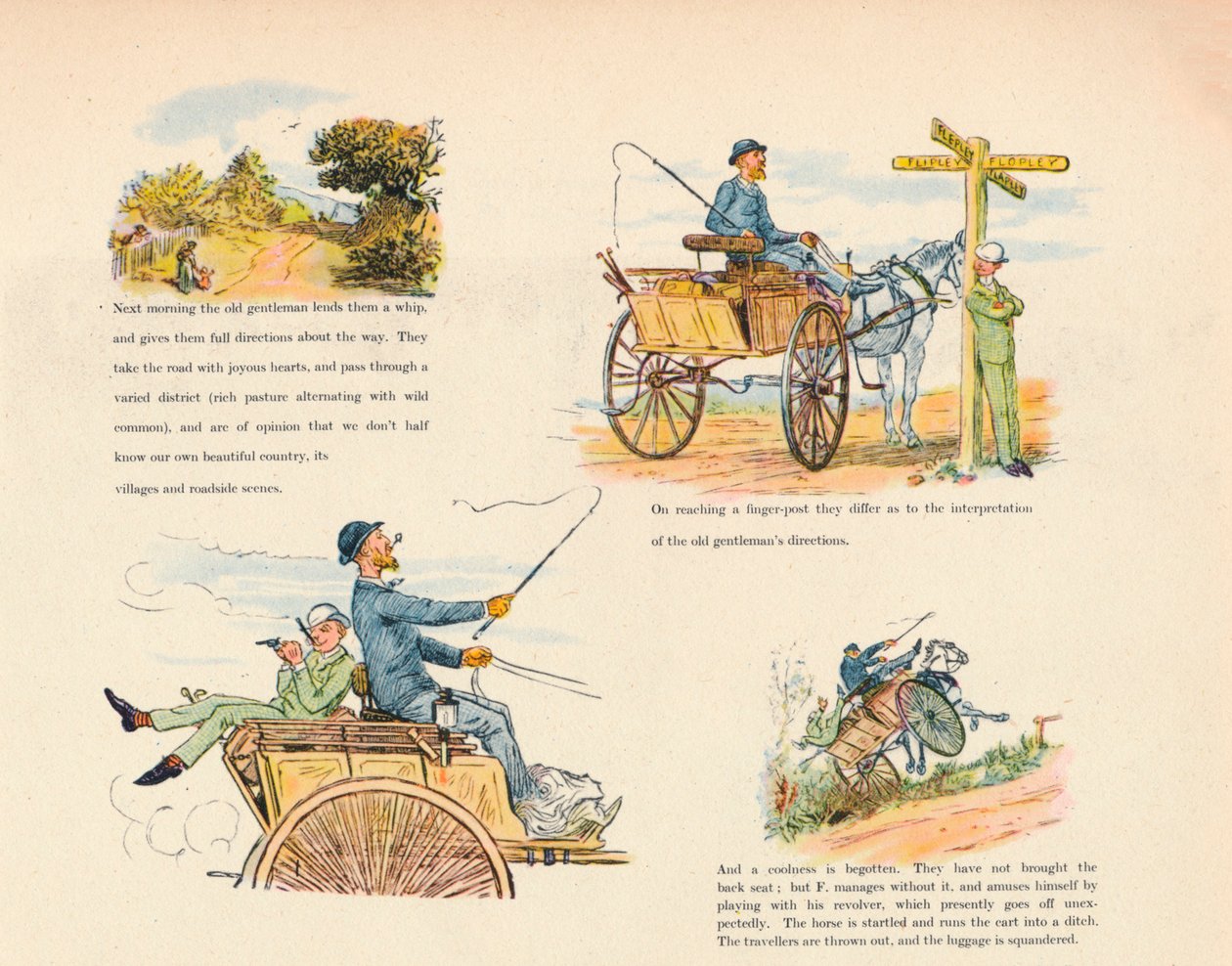 Podivná dobrodružství psího vozíku, 1888, 1946 od Randolph Caldecott