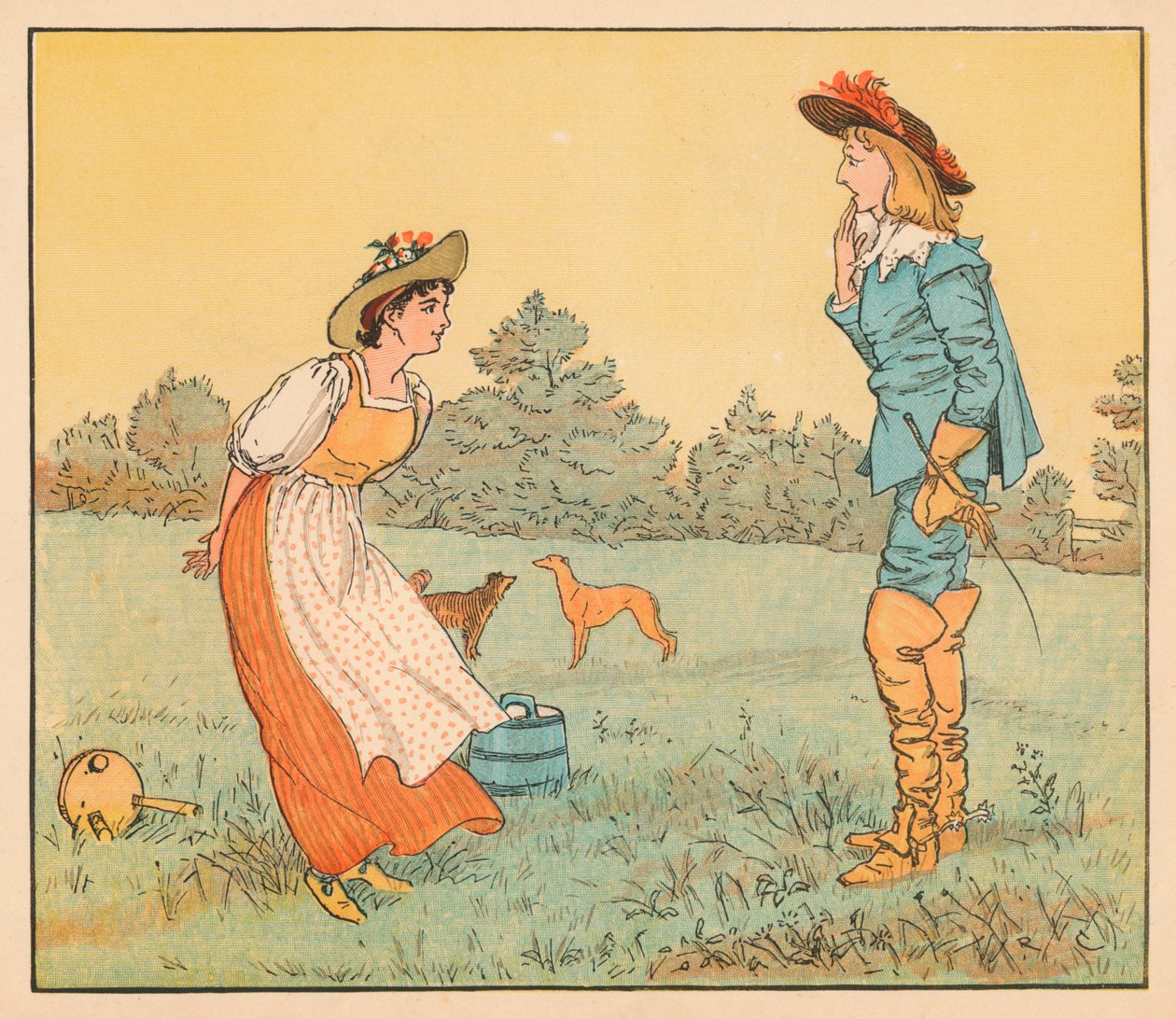 Pak si tě nemůžu vzít, má krásná služko!, c1882. od Randolph Caldecott
