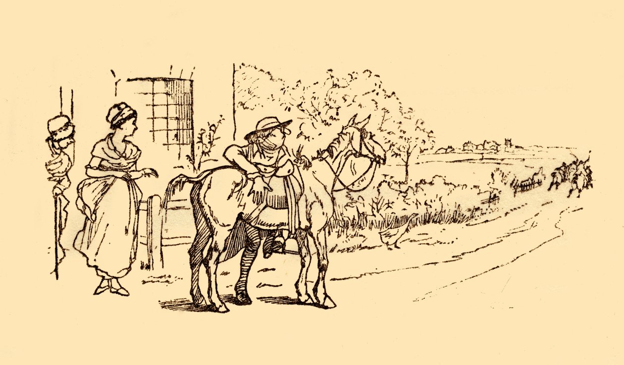 Vesničané sledují odstín a pláč, 1878, c1918. od Randolph Caldecott