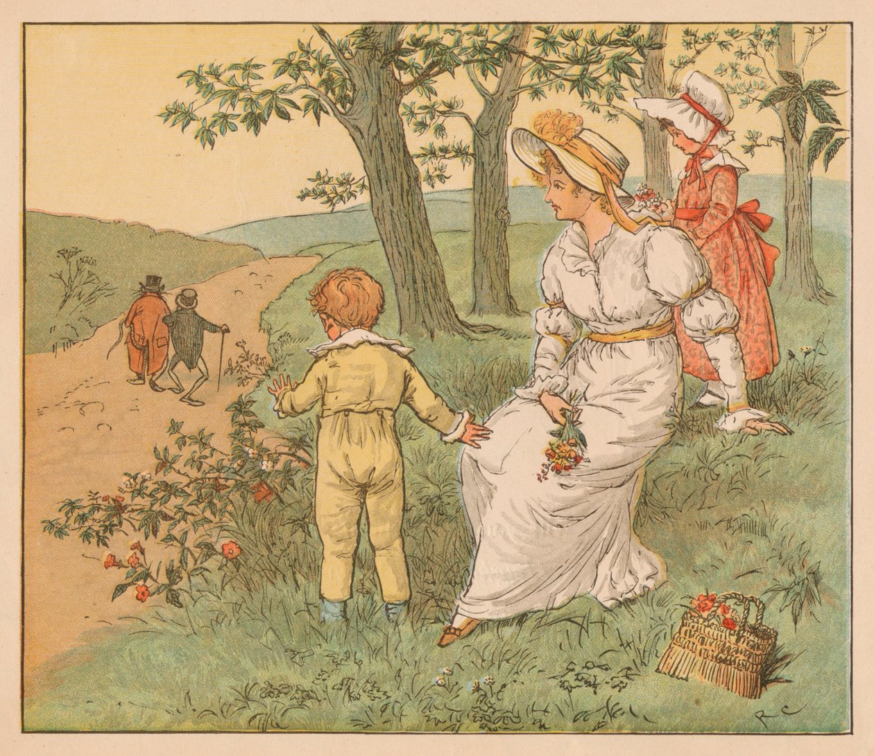 Walking to Mouseys Hall, c1883. od Randolph Caldecott