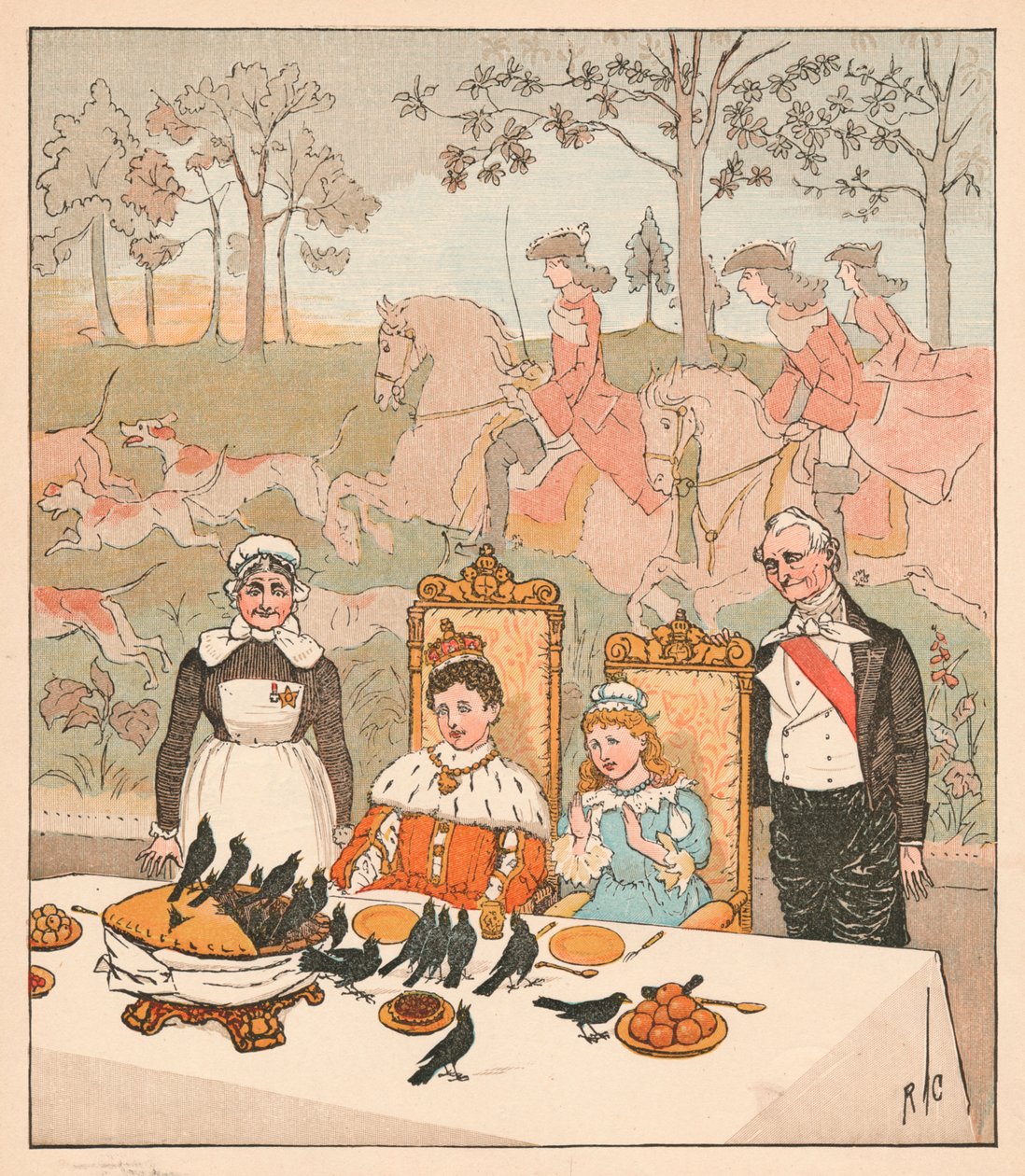 Nebylo to tak lahůdkové jídlo, které se mělo postavit před krále, 1880. od Randolph Caldecott