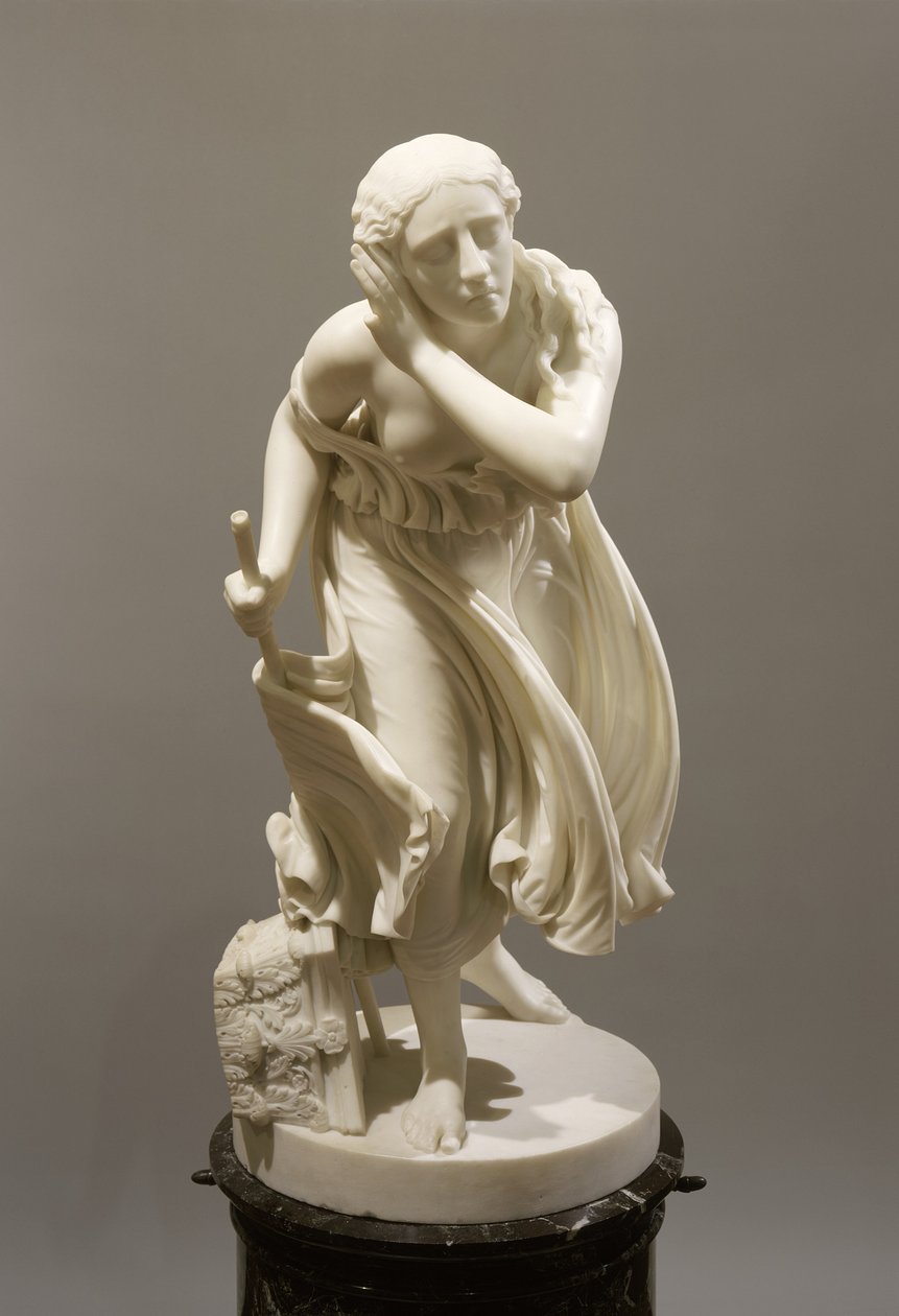 Nydia, Slepá květinka z Pompejí, kolem roku 1888 (mramor) od Randolph Rogers
