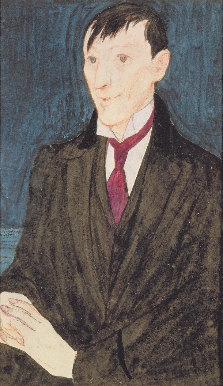 Portrét J.D. Innes (1887-1914) (kombinovaná média) od Randolph Schwabe