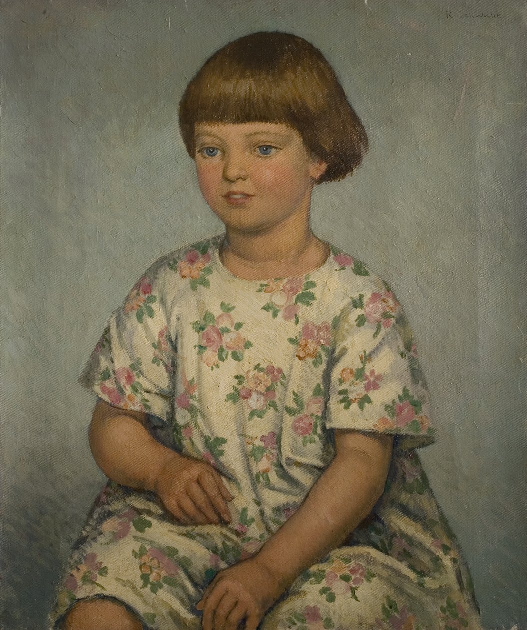 Portrét dítěte, polovina 20. století (olej na plátně) od Randolph Schwabe