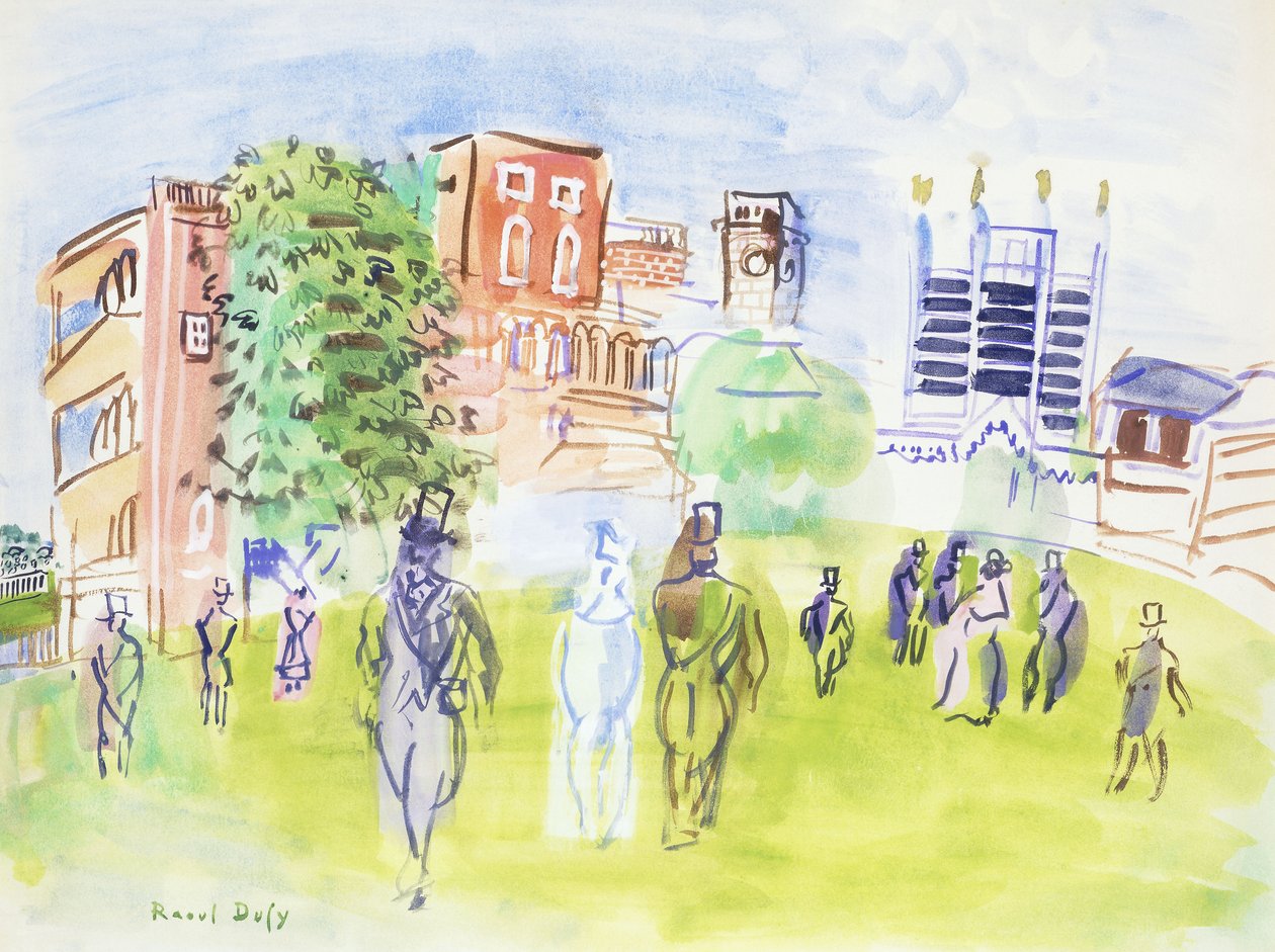 Ascot, the Stands; Ascot, les Tribunes od Raoul Dufy