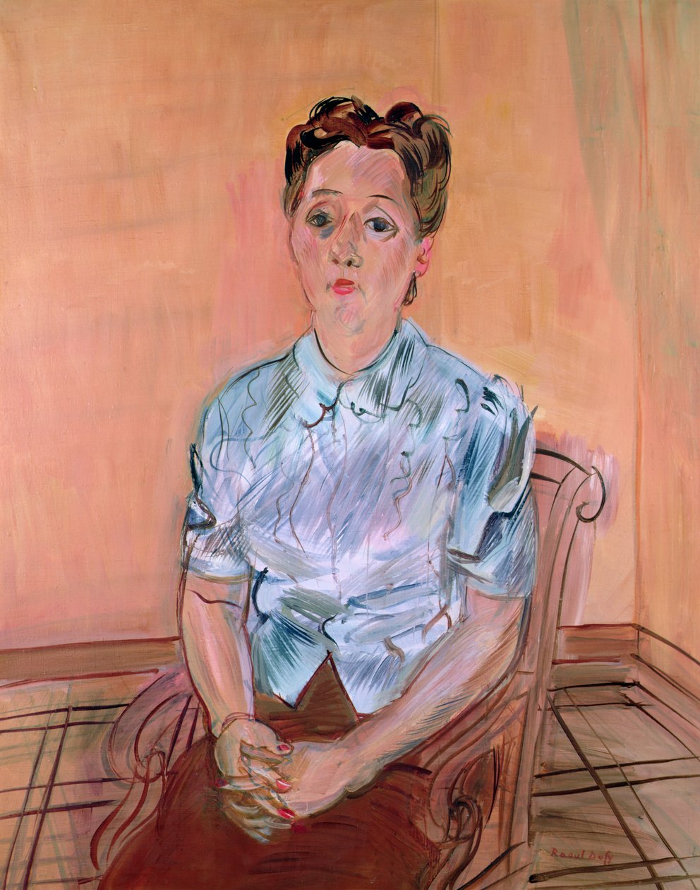 Berthe v saténové halence (olej na plátně) od Raoul Dufy