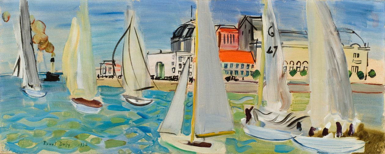 Lodě v Le Havru od Raoul Dufy
