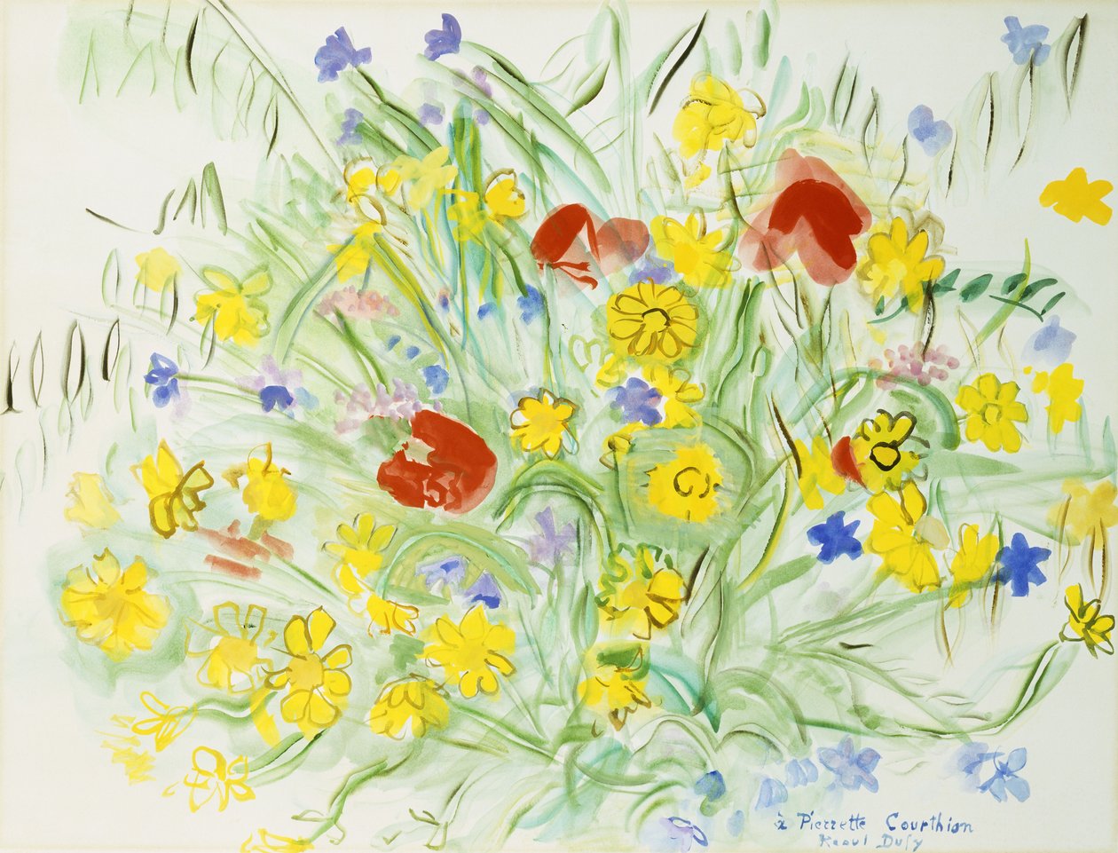 Kytice divokých květin; Bouquet de Fleurs des Champs od Raoul Dufy