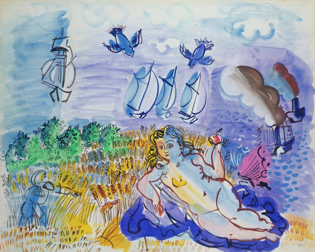 Ceres u moře od Raoul Dufy