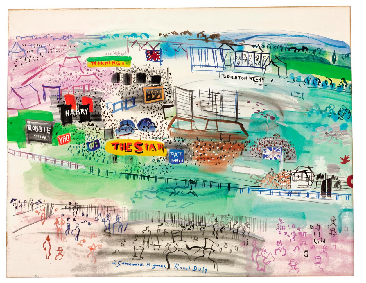 Dostihové závodiště Epsom od Raoul Dufy
