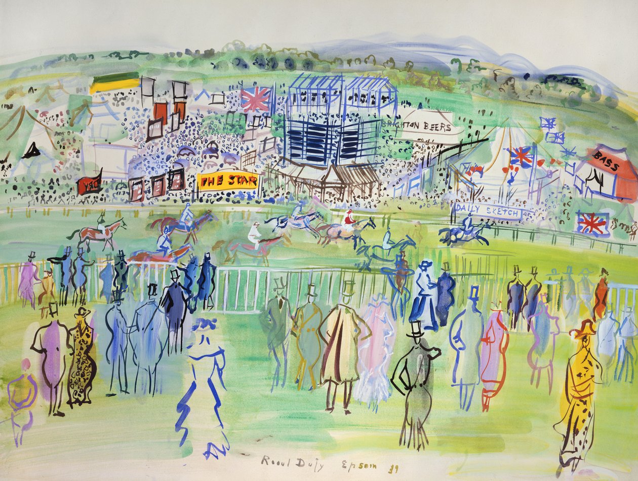 Epsom, dostihové závodiště od Raoul Dufy
