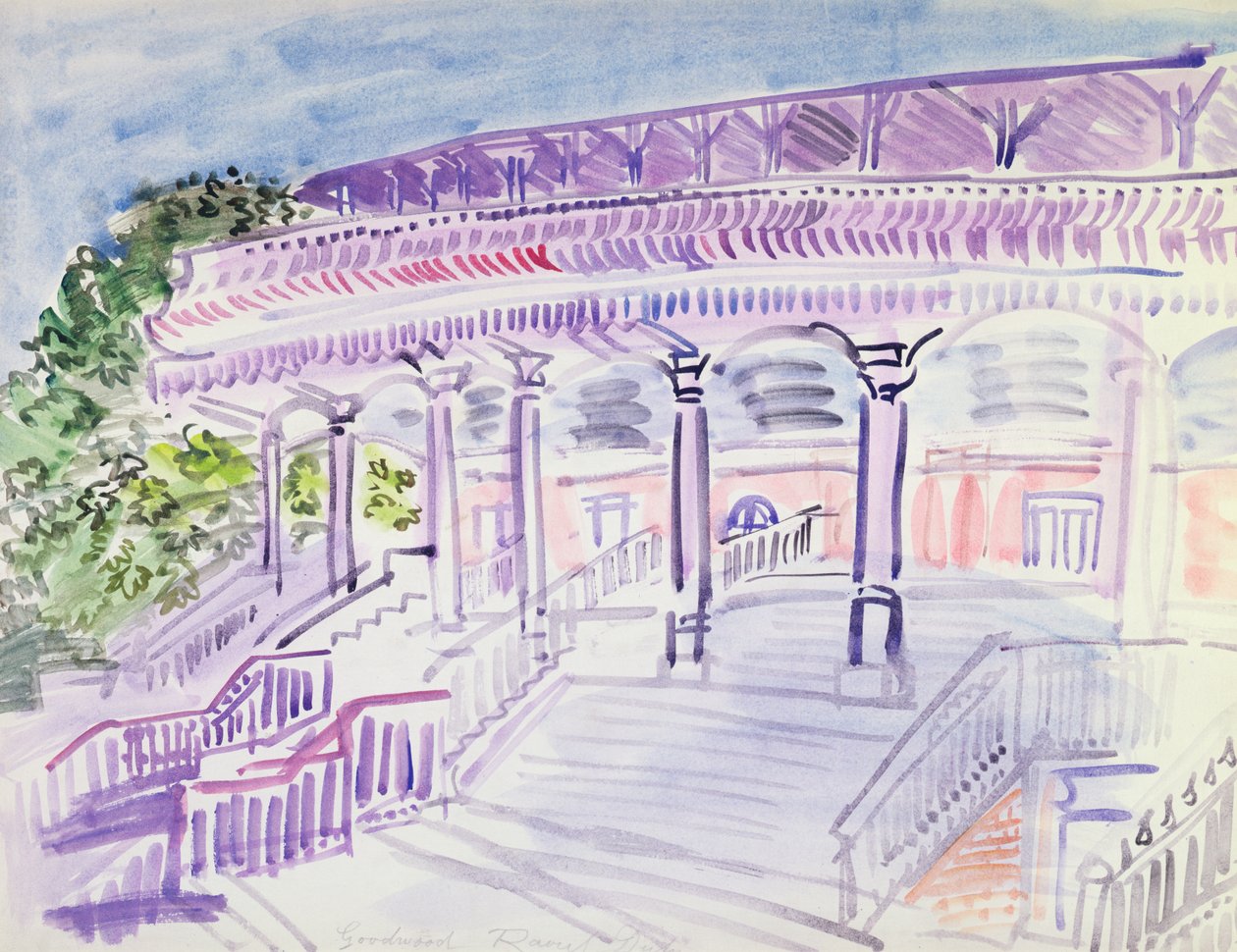 Goodwood, asi 1930 (akvarel na papíře) od Raoul Dufy