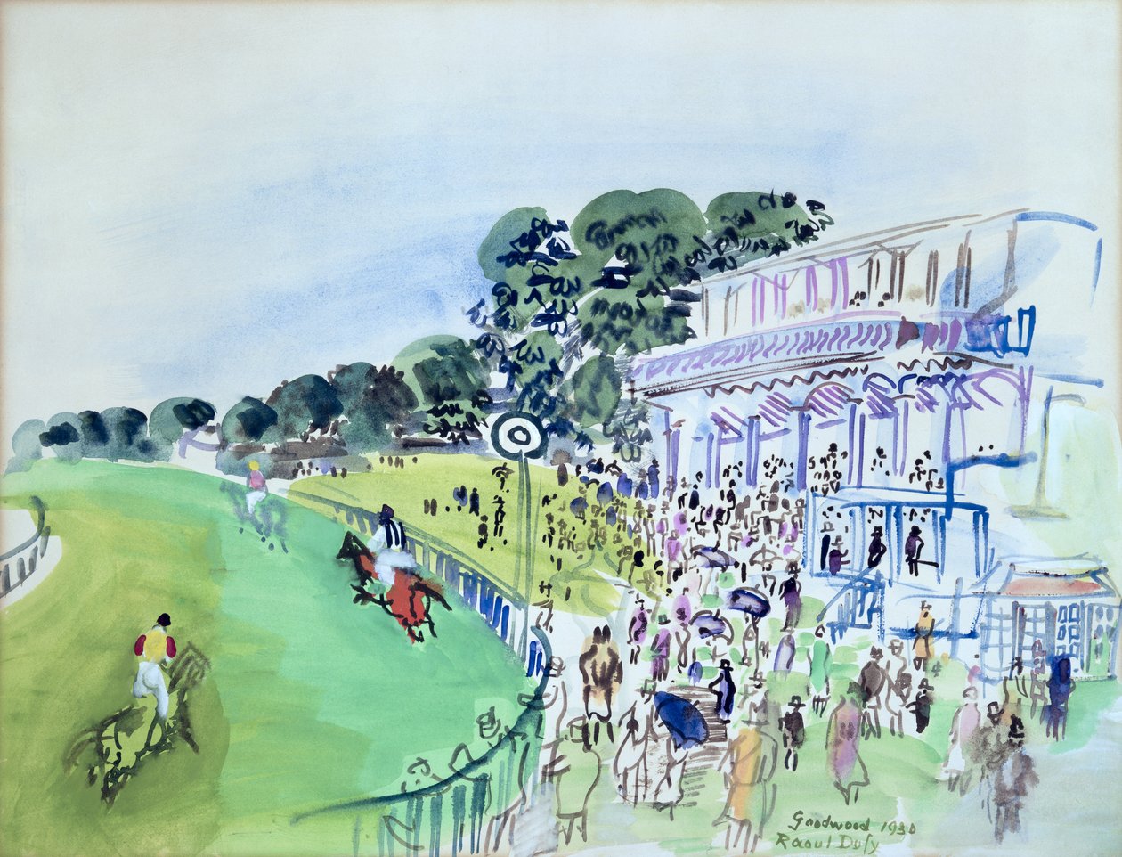 Goodwood, tribuna před závodištěm od Raoul Dufy