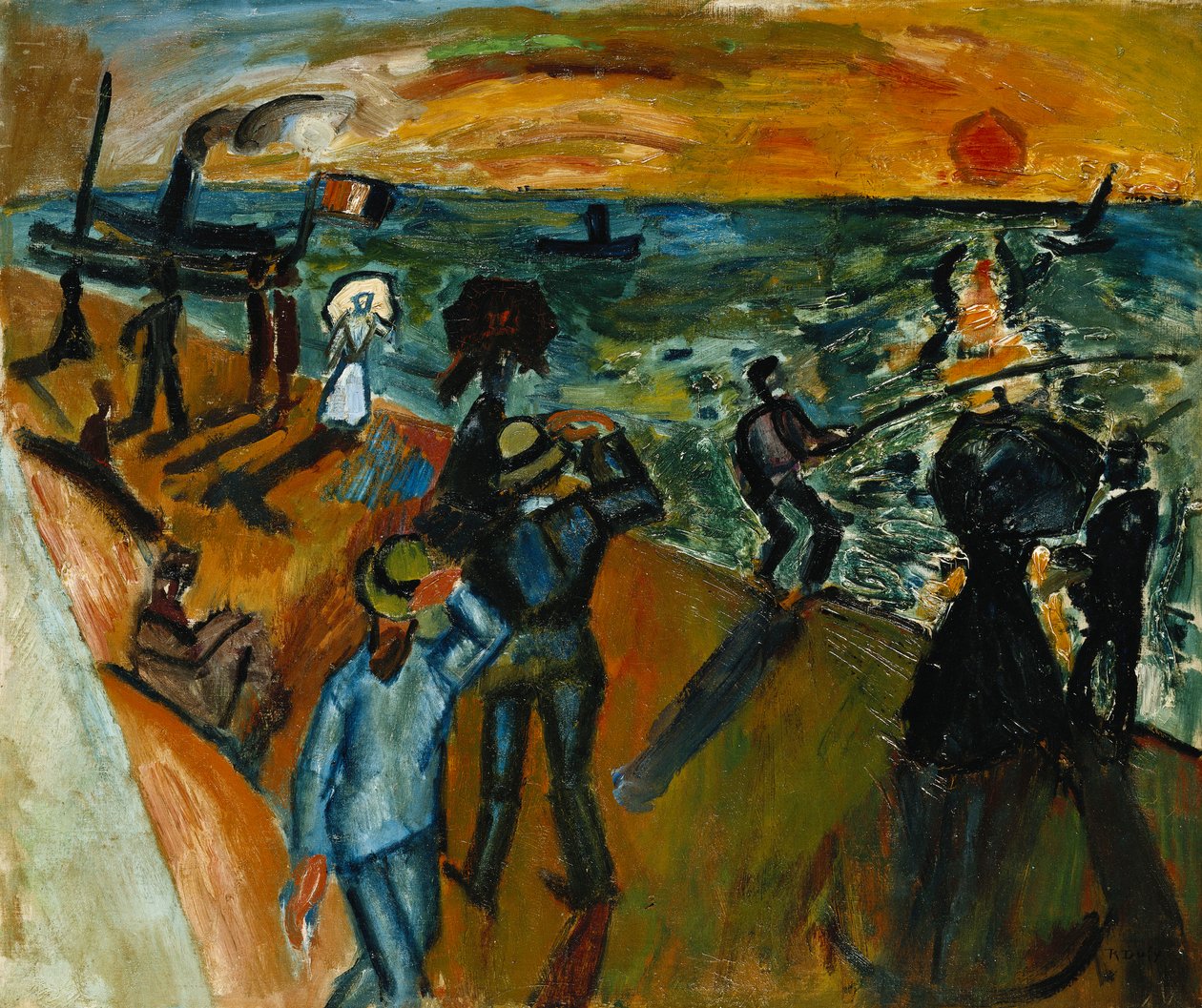 Poryv větru (Rybáři s vlasci); Coup de Vent (Pecheurs a la Ligne) od Raoul Dufy