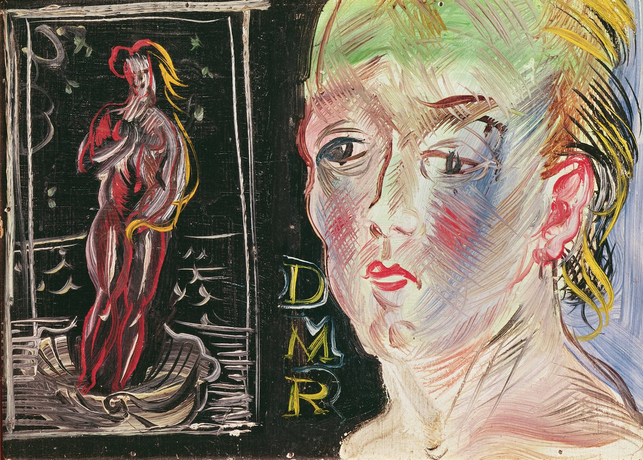 Hlava ženy a Amfitrité (olej na plátně) od Raoul Dufy