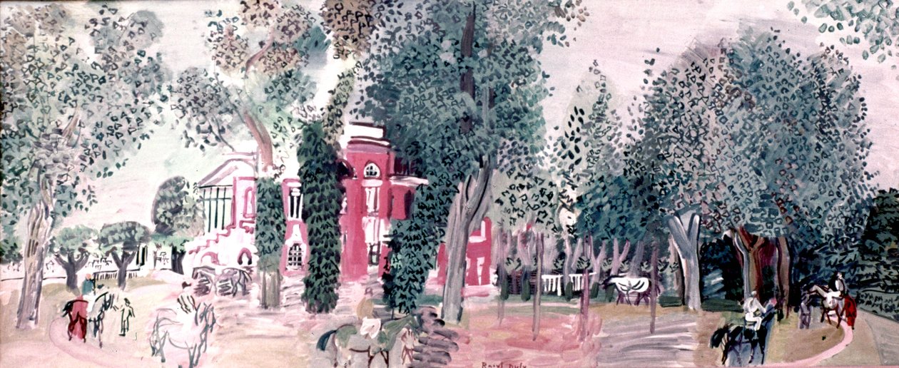 Koňské dostihy v Deauville (akvarel na papíře) od Raoul Dufy