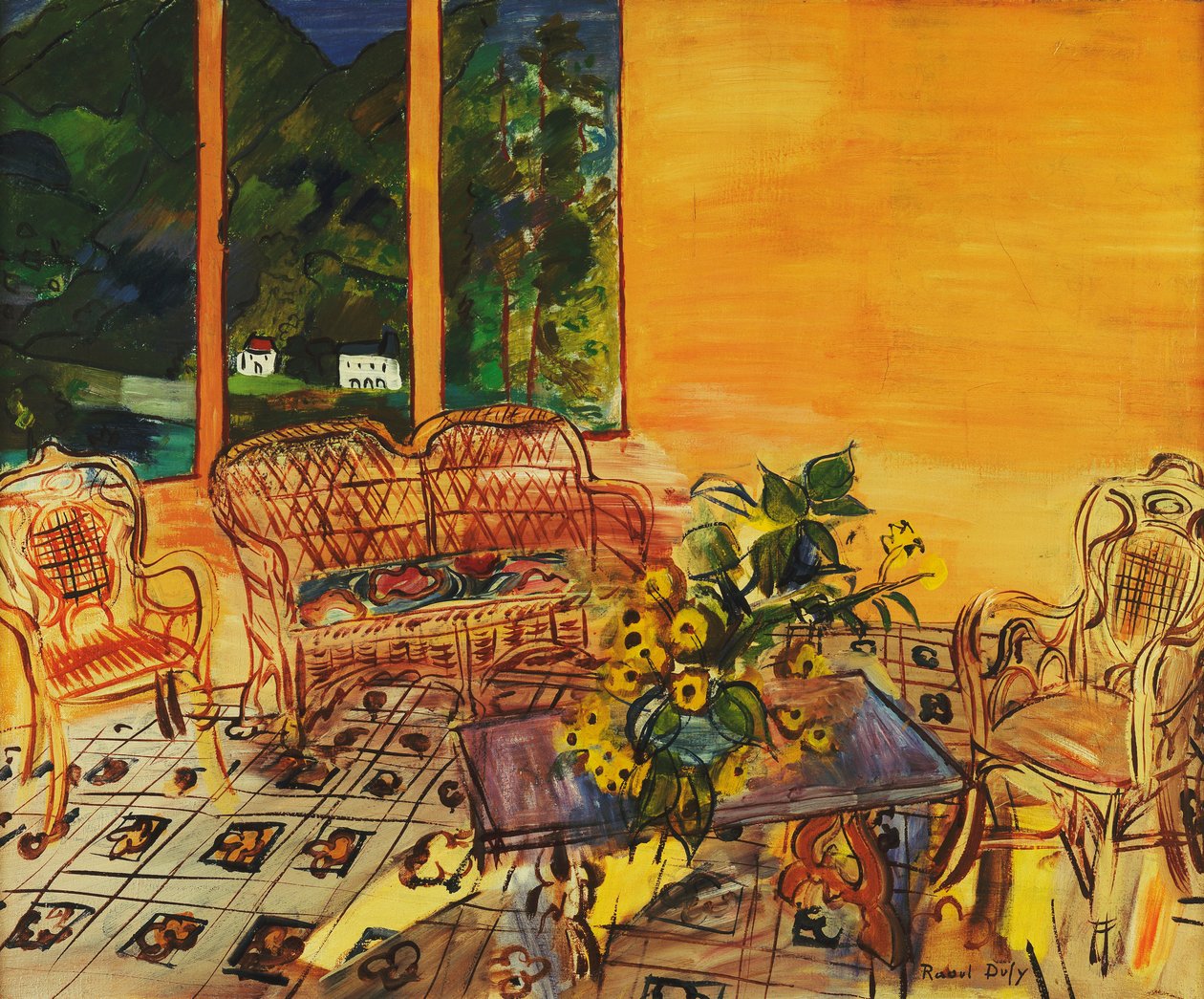 Interiér, Vernet les Bains; Interieur, Vernet les Bains od Raoul Dufy