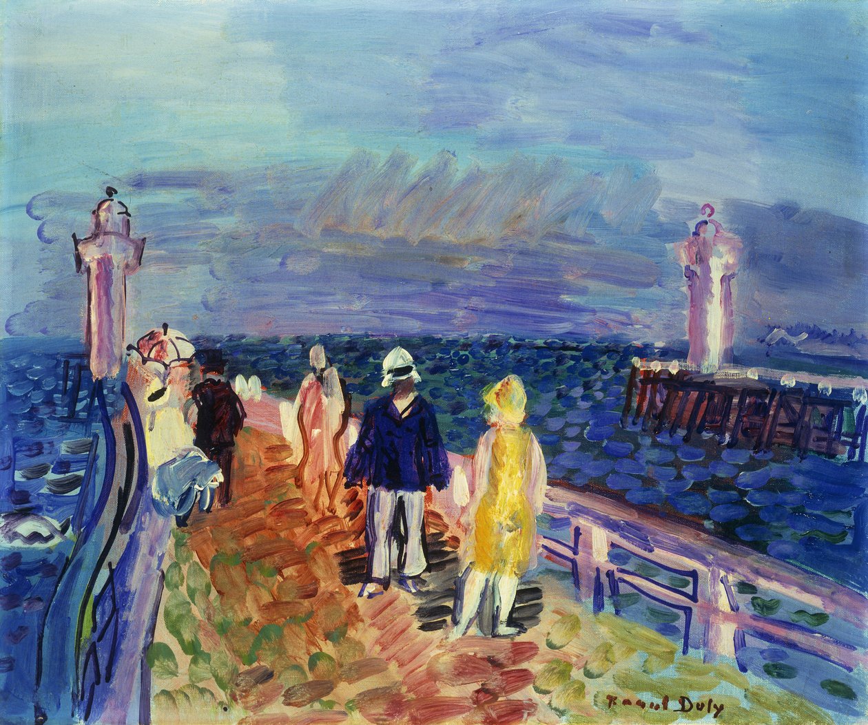 Moly v Trouville-Deauville; Les Jetees de Trouville-Deauville od Raoul Dufy
