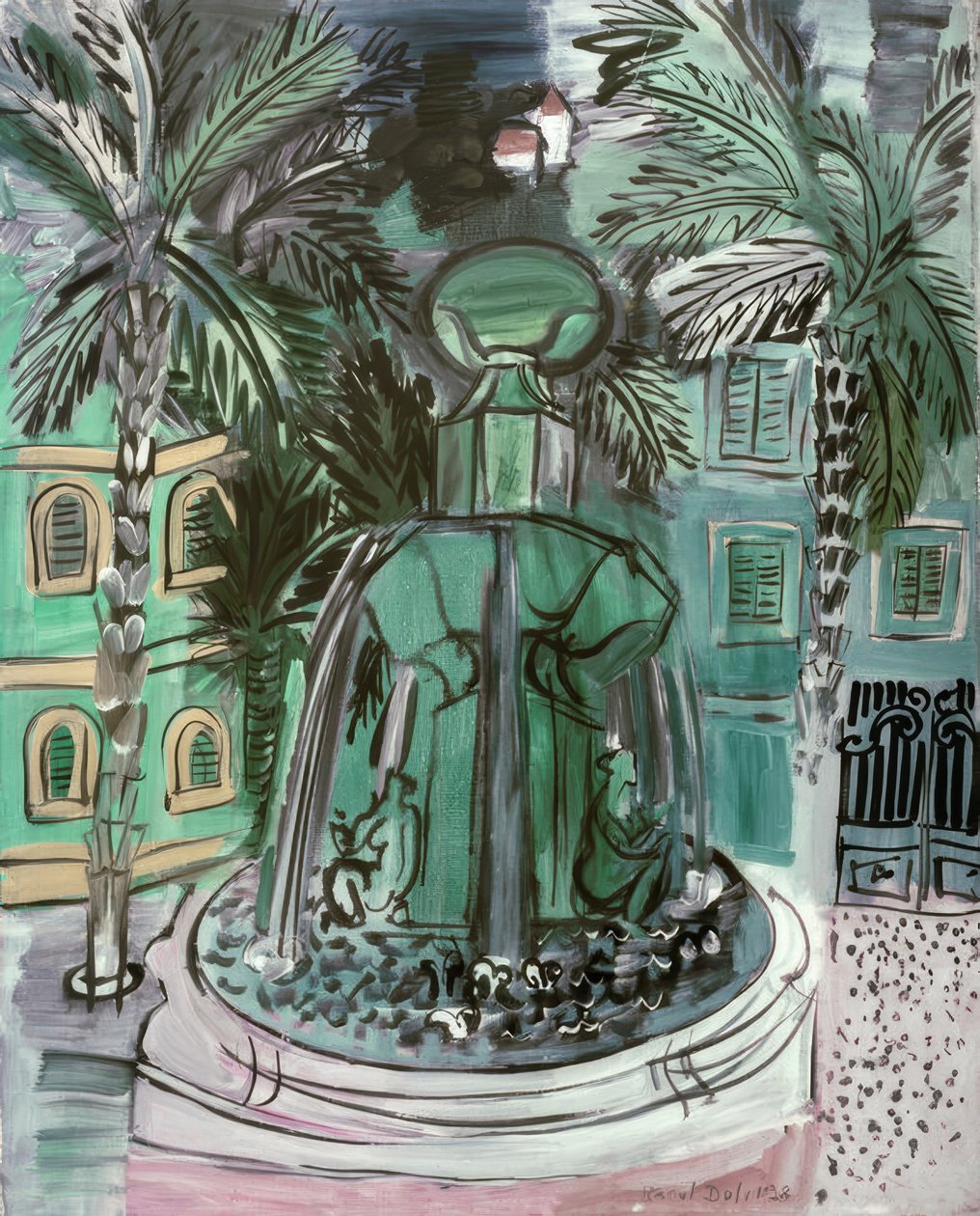 La Fontaine v Hyères od Raoul Dufy