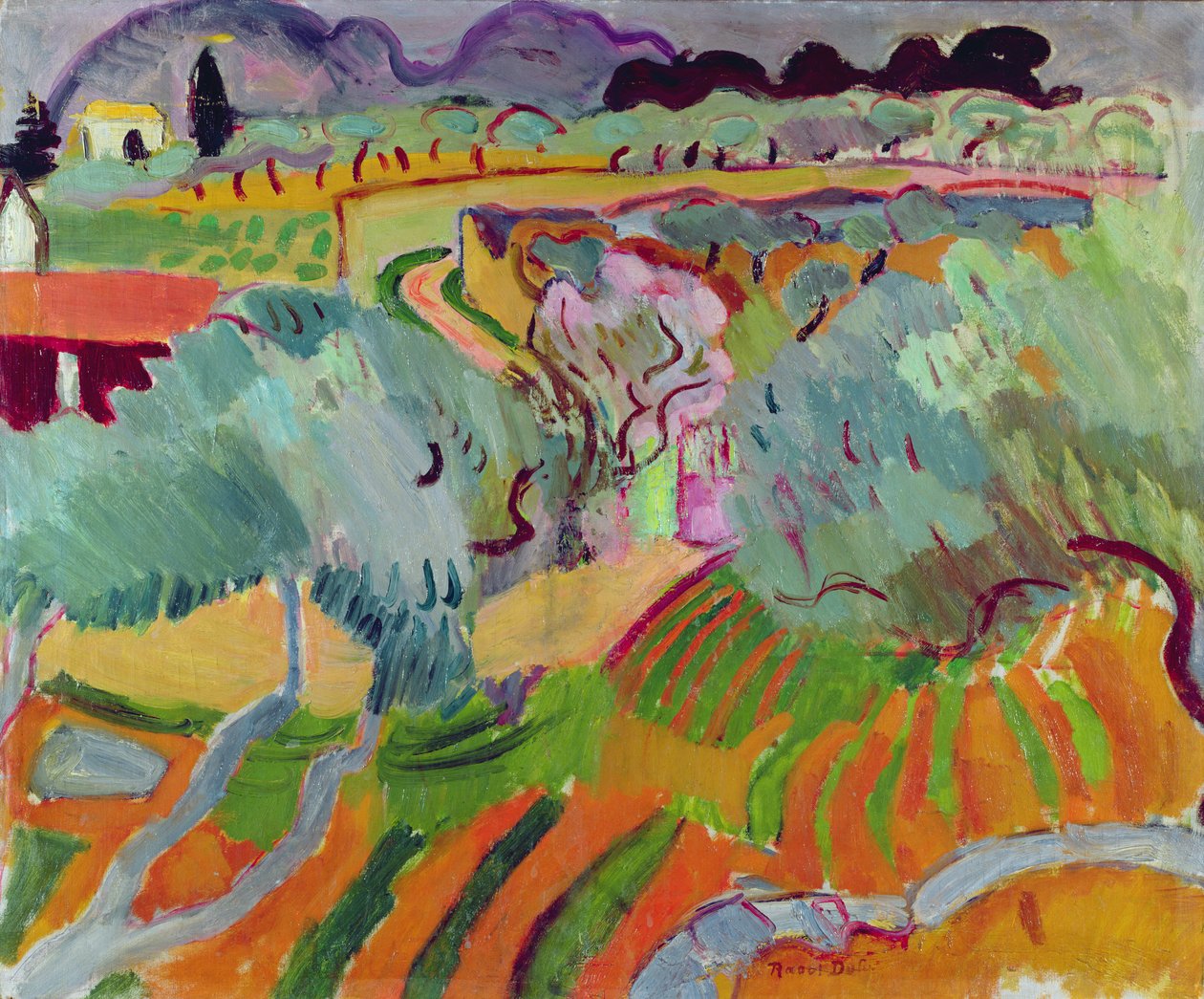 Krajina v Provence od Raoul Dufy