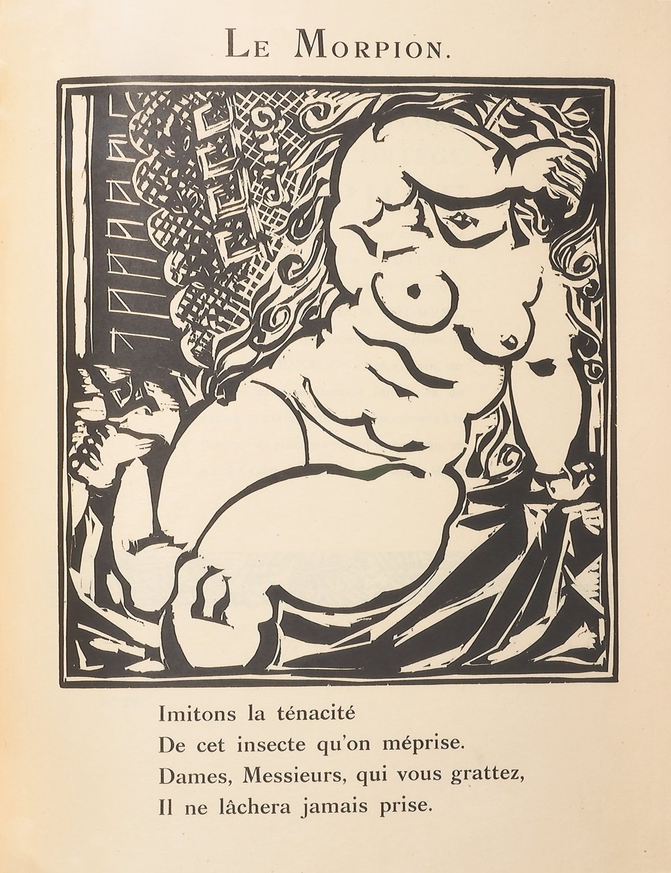 Le Morpion, ilustrace z knihy "Le Bestiaire ou Cortège d