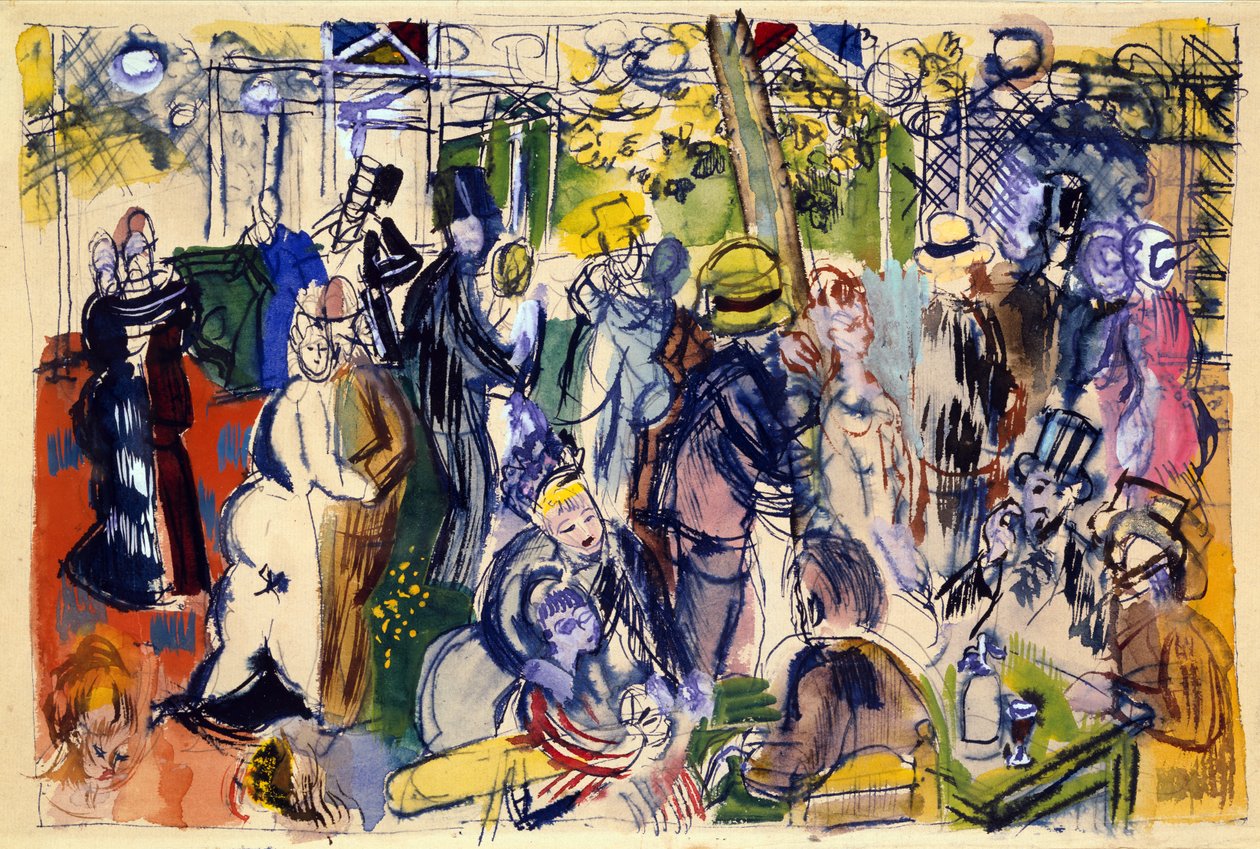 Le Moulin de la Galette (akvarel, pero a tuš) od Raoul Dufy