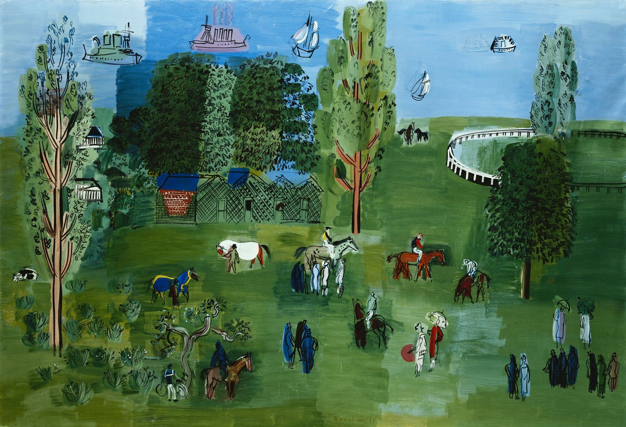 Le Paddock, asi 1926 (olej na plátně) od Raoul Dufy