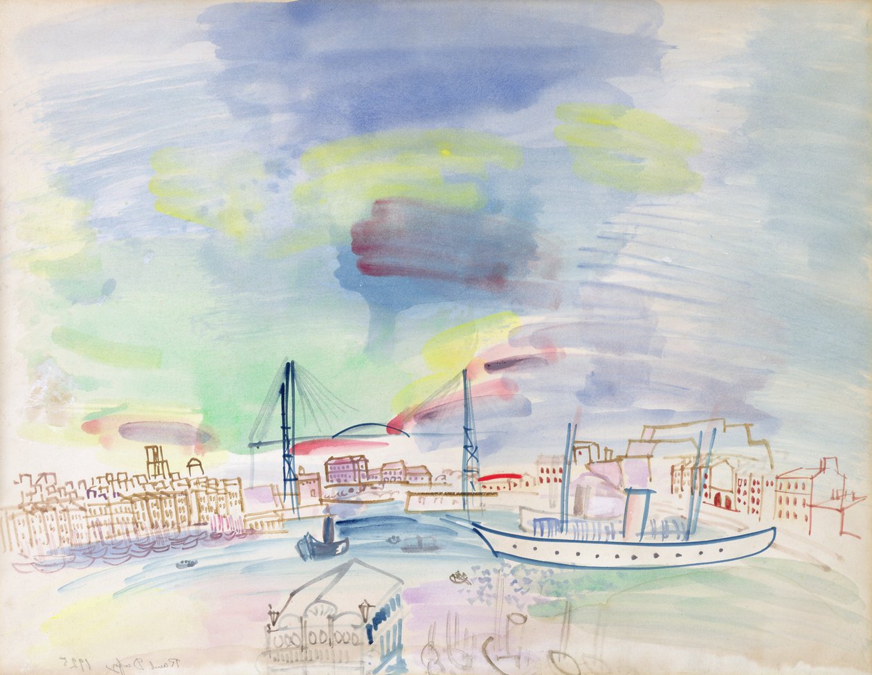 Starý přístav v Marseille od Raoul Dufy