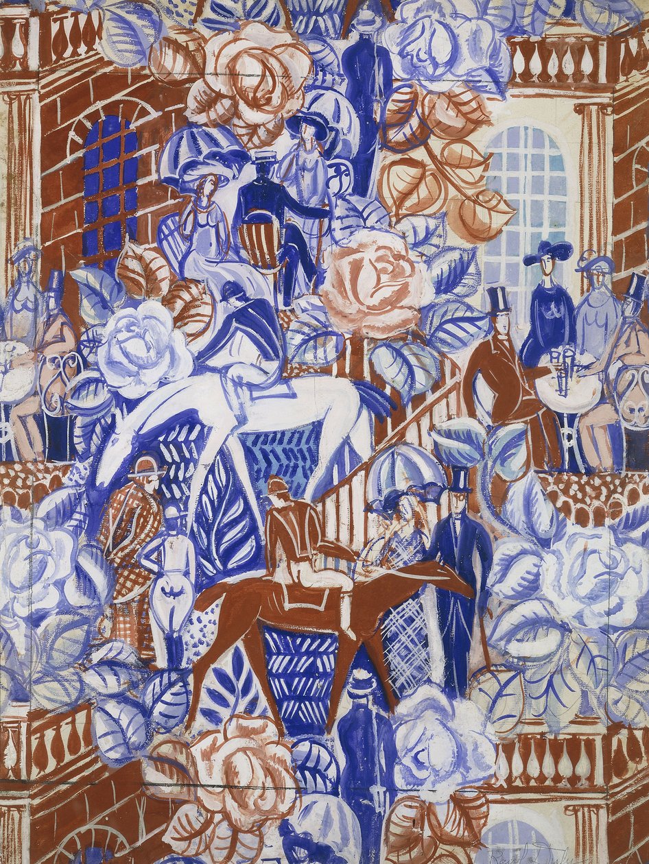 Les Elegantes a la Bagatelle, asi 1919-20 (kvaš na papíře) od Raoul Dufy