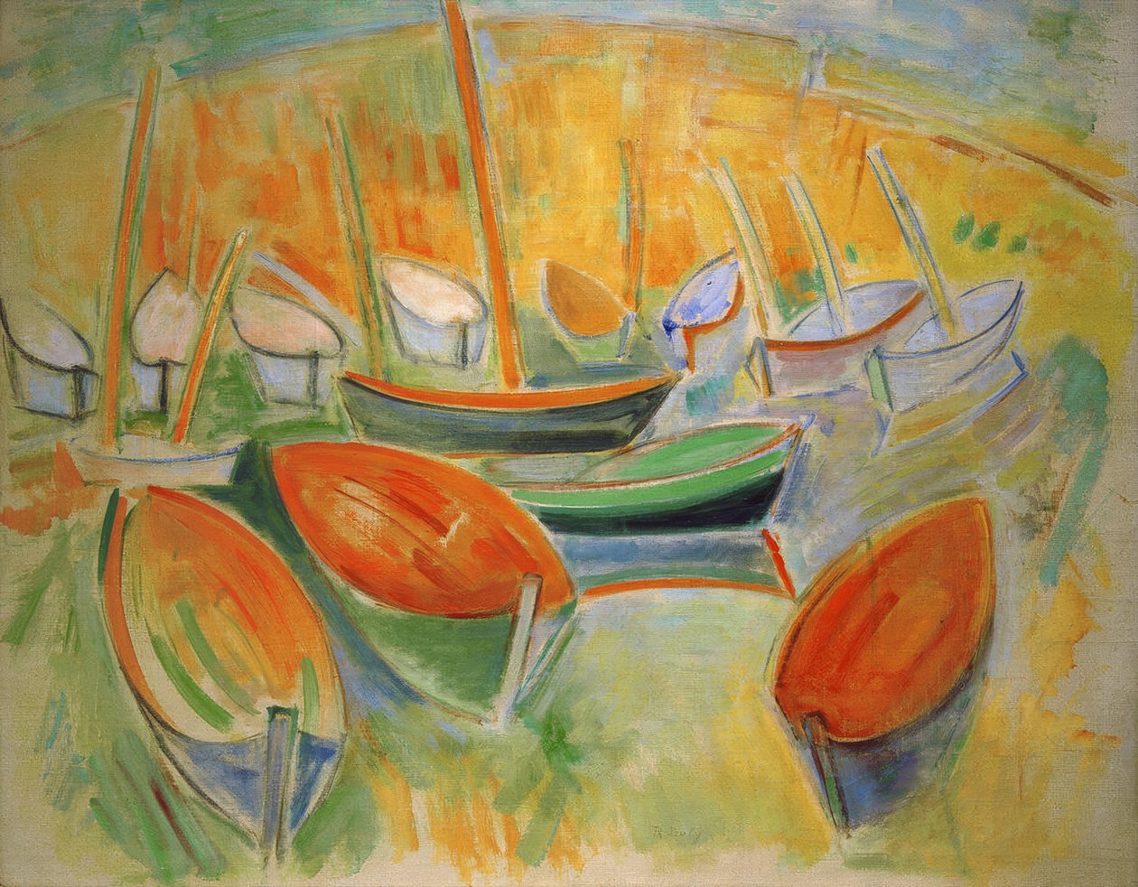 Lodě v Martigues od Raoul Dufy