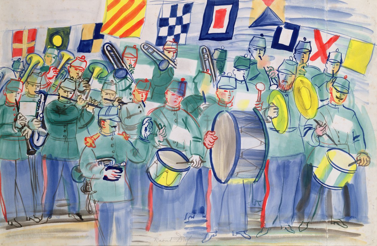 Hudba na celnici v Le Havru od Raoul Dufy