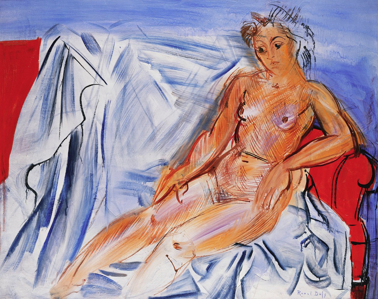 Nahá na pohovce; Nu au Canape od Raoul Dufy