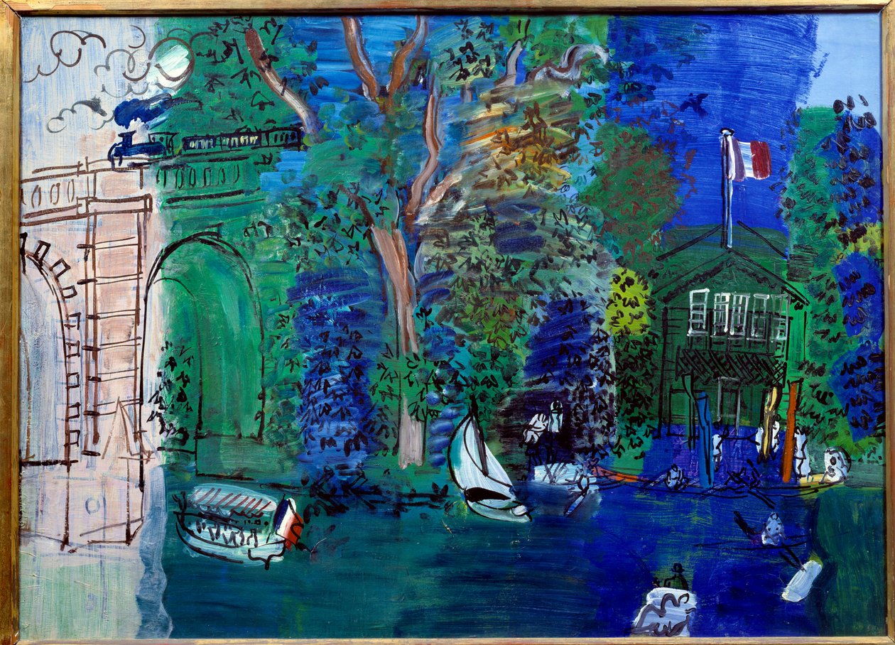 Nogent, Růžový most a železnice od Raoul Dufy